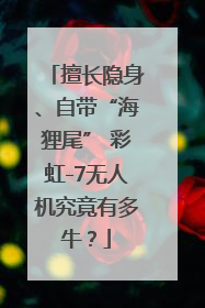 擅长隐身、自带“海狸尾” 彩虹-7无人机究竟有多牛？