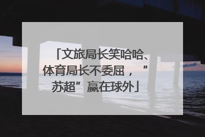 文旅局长笑哈哈、体育局长不委屈，“苏超”赢在球外