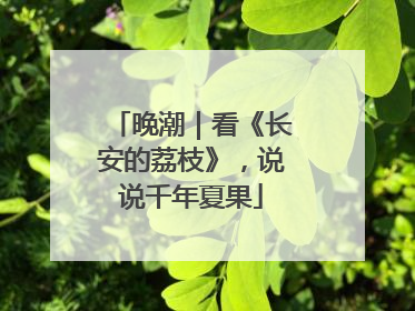 晚潮｜看《长安的荔枝》，说说千年夏果