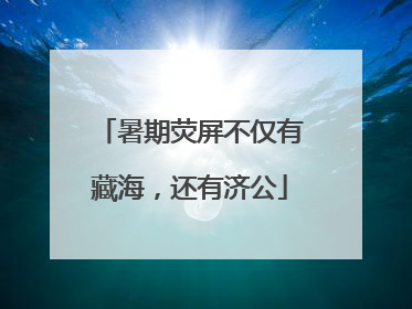 暑期荧屏不仅有藏海，还有济公