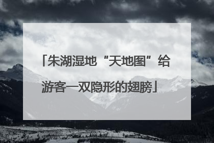 朱湖湿地“天地图”给游客一双隐形的翅膀