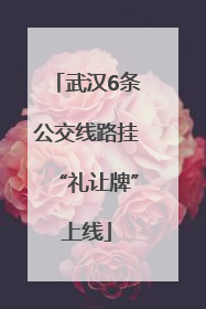 武汉6条公交线路挂“礼让牌”上线
