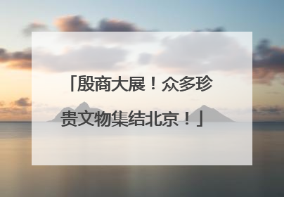 殷商大展！众多珍贵文物集结北京！