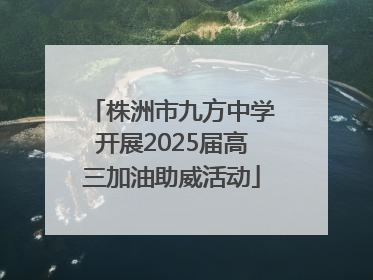 株洲市九方中学开展2025届高三加油助威活动