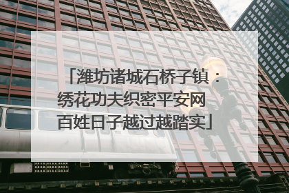 潍坊诸城石桥子镇：绣花功夫织密平安网 百姓日子越过越踏实