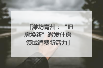 潍坊青州：“旧房焕新”激发住房领域消费新活力