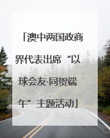 澳中两国政商界代表出席“以球会友·同贺端午”主题活动