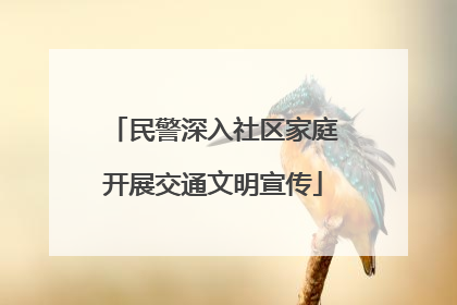 民警深入社区家庭开展交通文明宣传