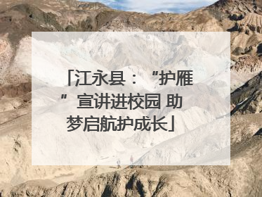 江永县：“护雁”宣讲进校园 助梦启航护成长