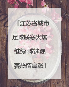 江苏省城市足球联赛火爆继续 球迷观赛热情高涨