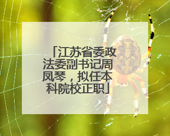 江苏省委政法委副书记周凤琴，拟任本科院校正职