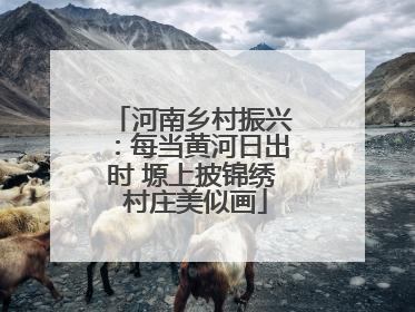 河南乡村振兴：每当黄河日出时 塬上披锦绣 村庄美似画