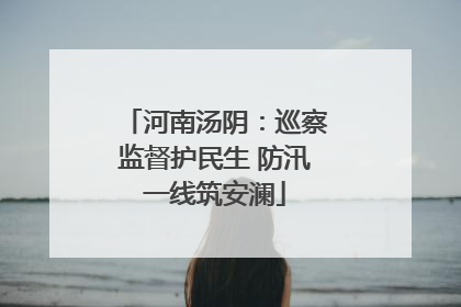 河南汤阴：巡察监督护民生 防汛一线筑安澜