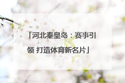 河北秦皇岛：赛事引领 打造体育新名片