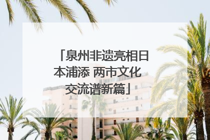 泉州非遗亮相日本浦添 两市文化交流谱新篇