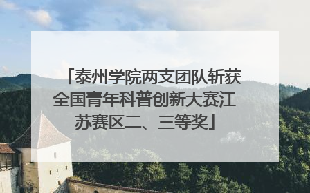 泰州学院两支团队斩获全国青年科普创新大赛江苏赛区二、三等奖