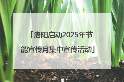 洛阳启动2025年节能宣传月集中宣传活动