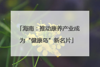 海南：推动康养产业成为“健康岛”新名片