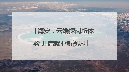 海安：云端探岗新体验 开启就业新视界