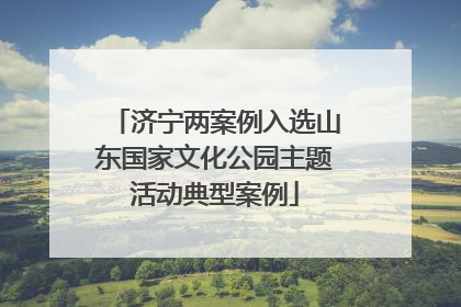 济宁两案例入选山东国家文化公园主题活动典型案例