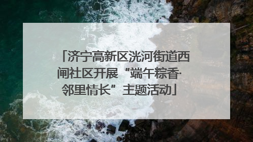 济宁高新区洸河街道西闸社区开展“端午粽香·邻里情长”主题活动