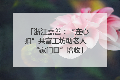 浙江嘉善：“连心扣”共富工坊助老人“家门口”增收