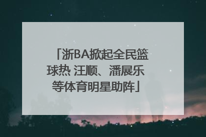 浙BA掀起全民篮球热 汪顺、潘展乐等体育明星助阵