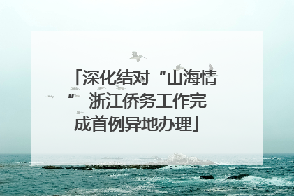 深化结对“山海情” 浙江侨务工作完成首例异地办理