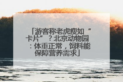 游客称老虎瘦如“卡片”？北京动物园：体重正常，饲料能保障营养需求