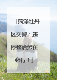 菏泽牡丹区交警：违停整治势在必行！