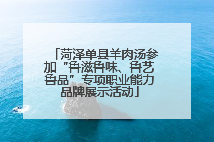 菏泽单县羊肉汤参加“鲁滋鲁味、鲁艺鲁品”专项职业能力品牌展示活动