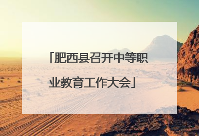 肥西县召开中等职业教育工作大会