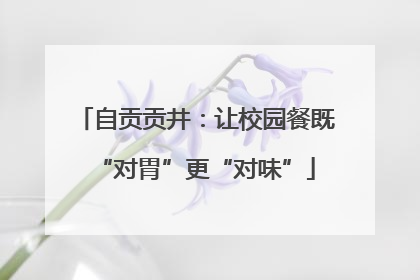 自贡贡井：让校园餐既“对胃”更“对味”