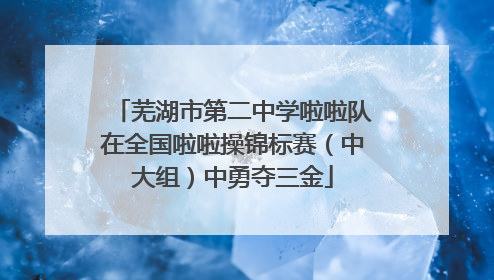 芜湖市第二中学啦啦队在全国啦啦操锦标赛（中大组）中勇夺三金