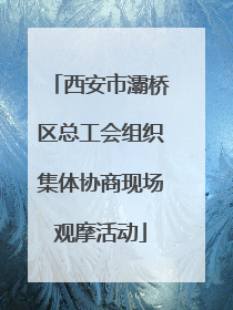 西安市灞桥区总工会组织集体协商现场观摩活动