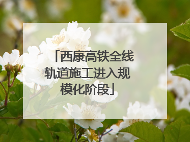 西康高铁全线轨道施工进入规模化阶段