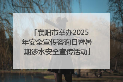 襄阳市举办2025年安全宣传咨询日暨暑期涉水安全宣传活动
