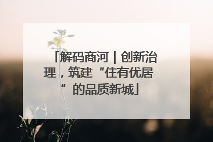 解码商河｜创新治理，筑建“住有优居”的品质新城