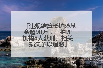 违规结算长护险基金超90万，一护理机构8人获刑、相关损失予以追缴