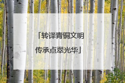 转译青铜文明 传承点翠光华