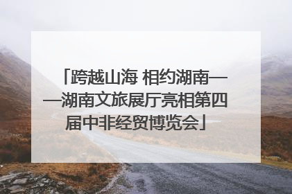 跨越山海 相约湖南——湖南文旅展厅亮相第四届中非经贸博览会