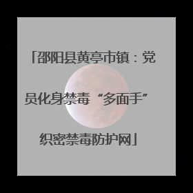 邵阳县黄亭市镇：党员化身禁毒“多面手” 织密禁毒防护网