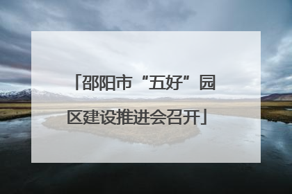 邵阳市“五好”园区建设推进会召开