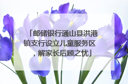 邮储银行通山县洪港镇支行设立儿童服务区，解家长后顾之忧