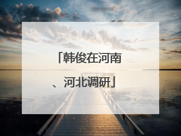 韩俊在河南、河北调研