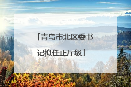 青岛市北区委书记拟任正厅级
