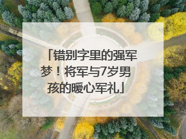 错别字里的强军梦！将军与7岁男孩的暖心军礼