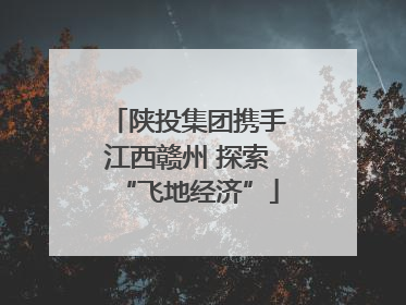 陕投集团携手江西赣州 探索“飞地经济”