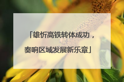 雄忻高铁转体成功，奏响区域发展新乐章