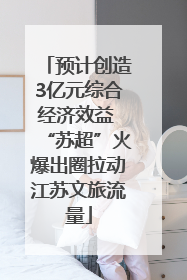 预计创造3亿元综合经济效益 “苏超”火爆出圈拉动江苏文旅流量